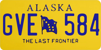 AK license plate GVE584