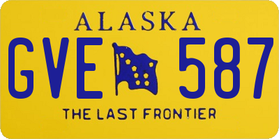 AK license plate GVE587