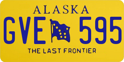 AK license plate GVE595