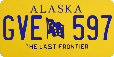 AK license plate GVE597