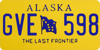 AK license plate GVE598