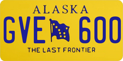 AK license plate GVE600