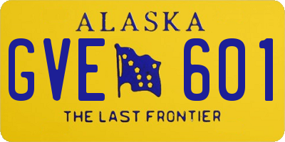 AK license plate GVE601