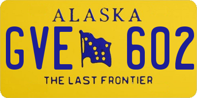 AK license plate GVE602