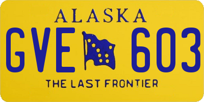 AK license plate GVE603