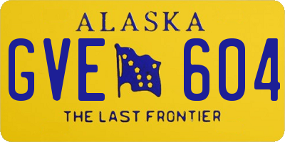 AK license plate GVE604