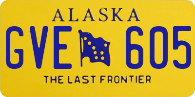 AK license plate GVE605