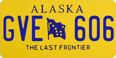 AK license plate GVE606