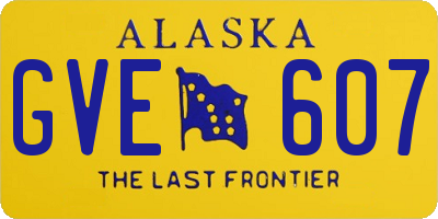 AK license plate GVE607