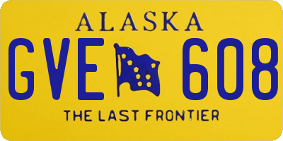 AK license plate GVE608