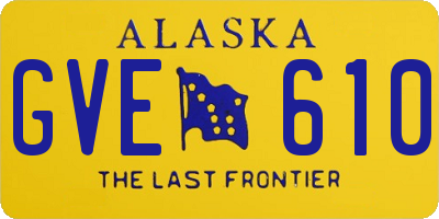 AK license plate GVE610