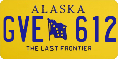 AK license plate GVE612