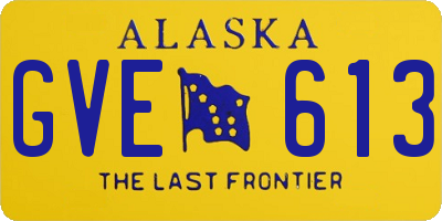 AK license plate GVE613