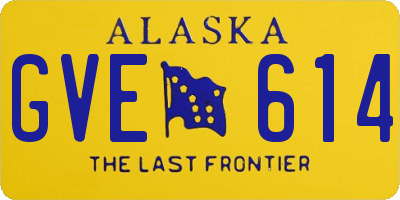 AK license plate GVE614