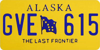 AK license plate GVE615