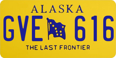 AK license plate GVE616