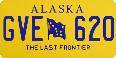 AK license plate GVE620