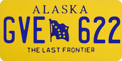 AK license plate GVE622