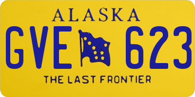 AK license plate GVE623