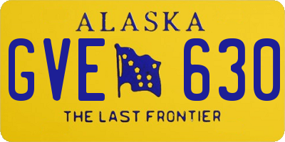 AK license plate GVE630