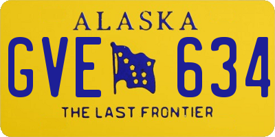 AK license plate GVE634