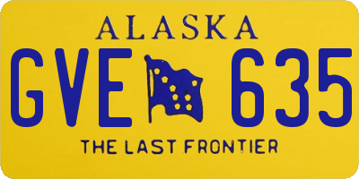 AK license plate GVE635