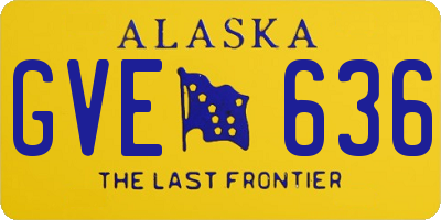 AK license plate GVE636