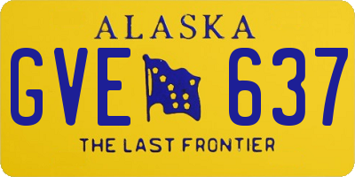 AK license plate GVE637