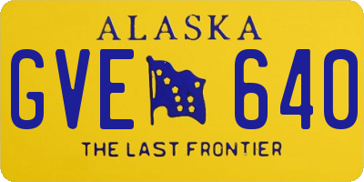 AK license plate GVE640