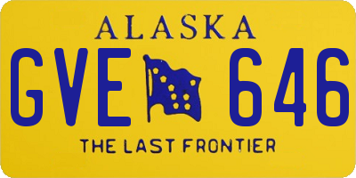 AK license plate GVE646