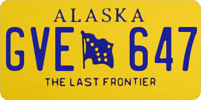 AK license plate GVE647