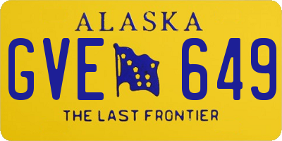 AK license plate GVE649