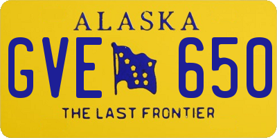 AK license plate GVE650