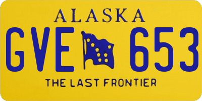 AK license plate GVE653