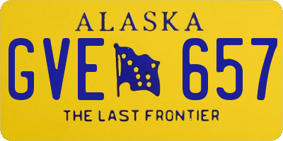 AK license plate GVE657