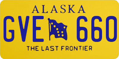 AK license plate GVE660