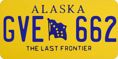 AK license plate GVE662