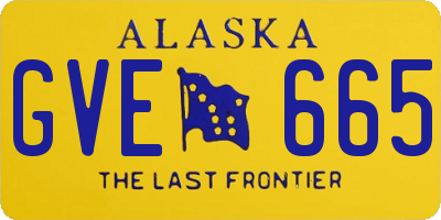 AK license plate GVE665