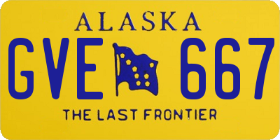 AK license plate GVE667