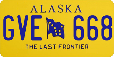 AK license plate GVE668