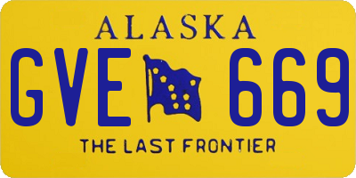 AK license plate GVE669