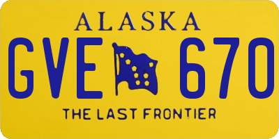 AK license plate GVE670