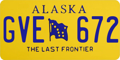 AK license plate GVE672