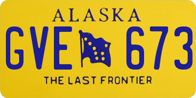 AK license plate GVE673