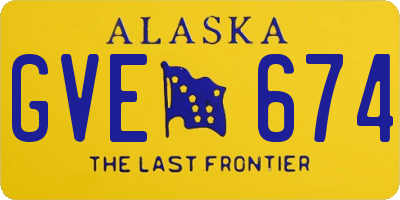 AK license plate GVE674