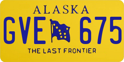 AK license plate GVE675