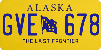 AK license plate GVE678