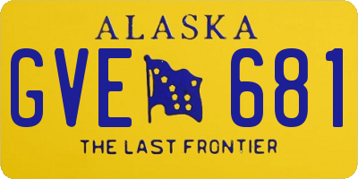 AK license plate GVE681