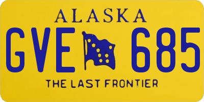 AK license plate GVE685