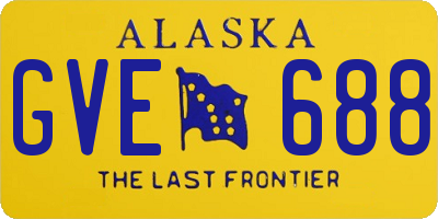 AK license plate GVE688